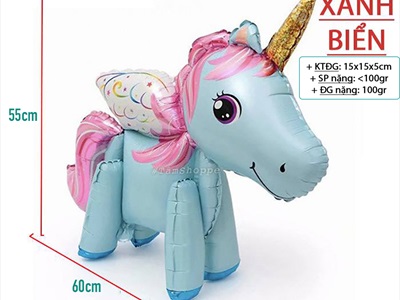 Bong bóng kiếng ngựa Pony 4D tự đứng được 85cm BBK-NGUA-02